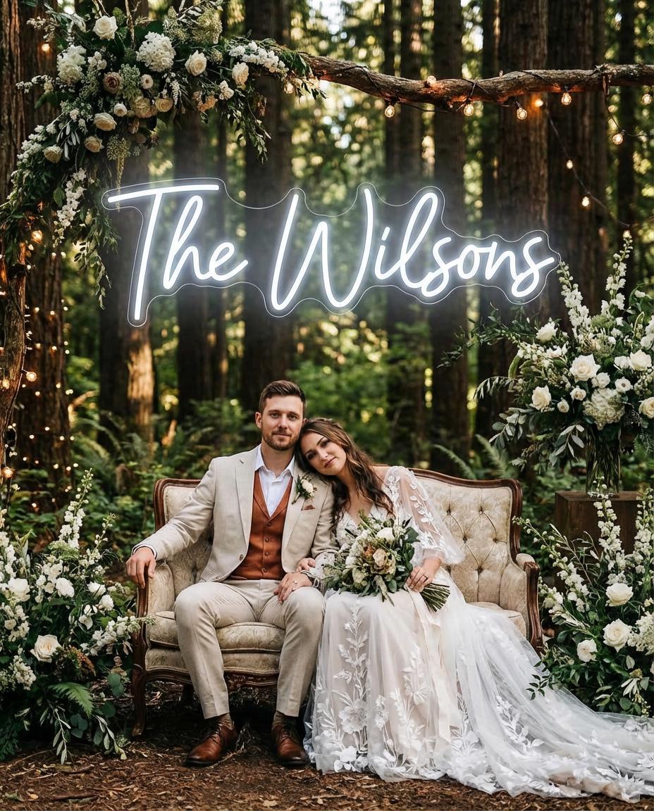 Wedding Neon Sign, Neon Sign, LED Neon Sign, Personalized Birthday Gift, Family Name Neon Sign, Kids Room Decor, Wall Art, Bridesmaids Gifts - Image 12