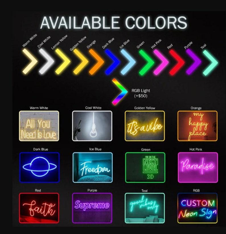 Wedding Neon Sign, Neon Sign, LED Neon Sign, Personalized Birthday Gift, Family Name Neon Sign, Kids Room Decor, Wall Art, Bridesmaids Gifts - Image 6