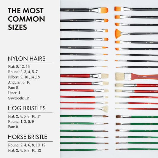 ARTIFY 41 Pieces Long Handle Paint Brushes