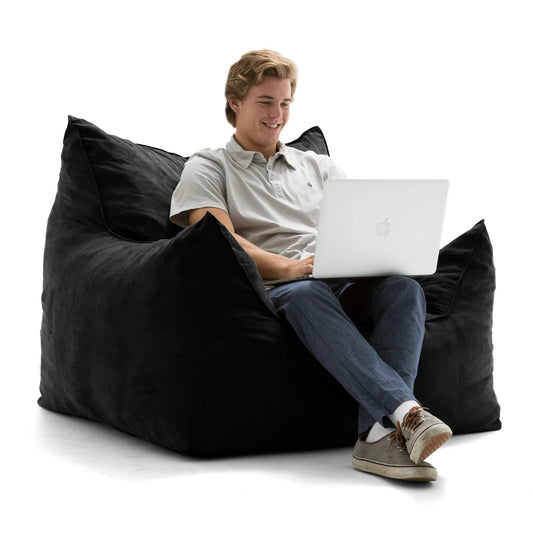 Black Onyx Suede Lounger
